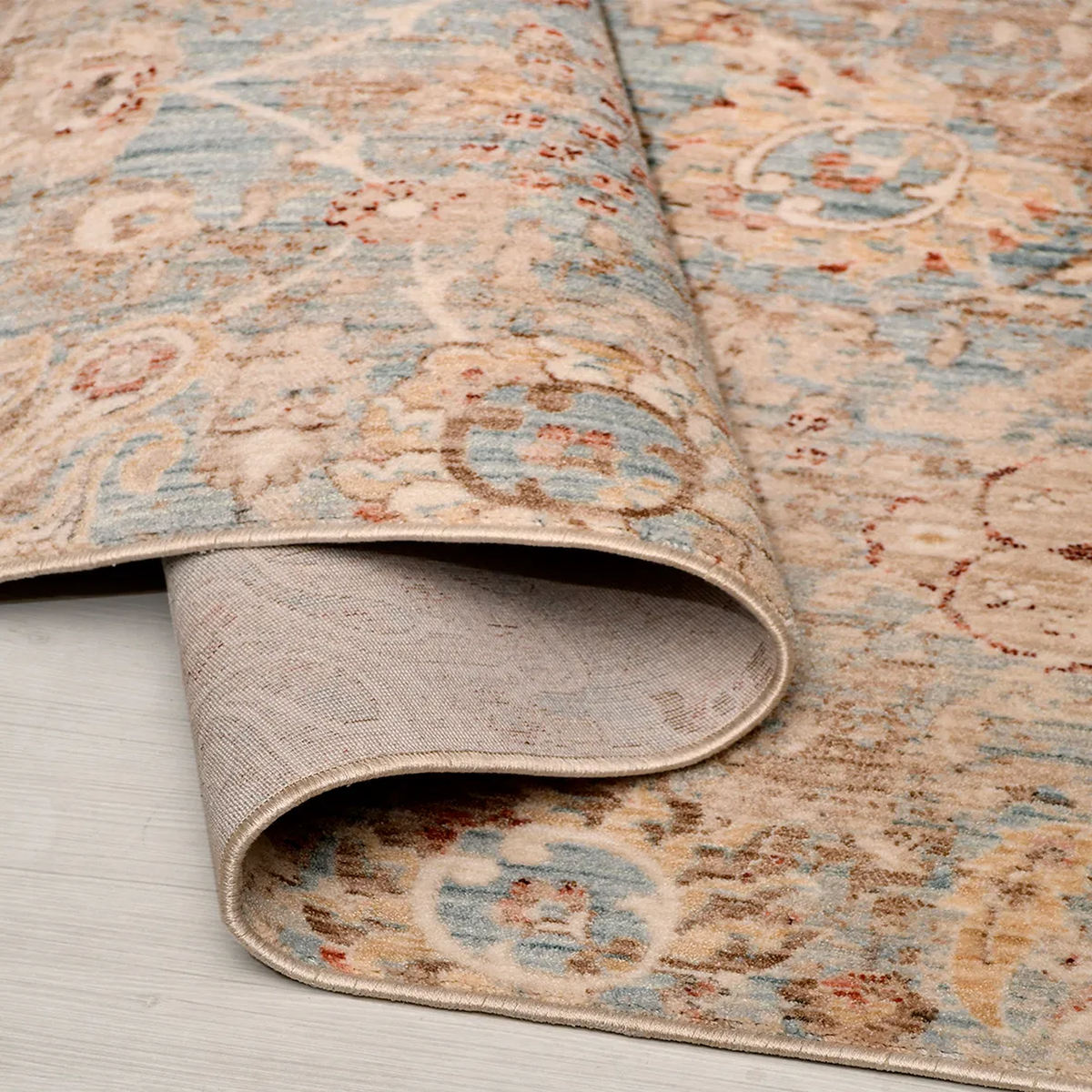 SHARED | Piazza Distressed Persian Style Traditional Machine Woven Bl photo 3