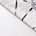 SHARED | Corrie Cream Grey Abstract Modern Machine Woven Living Room  photo 3
