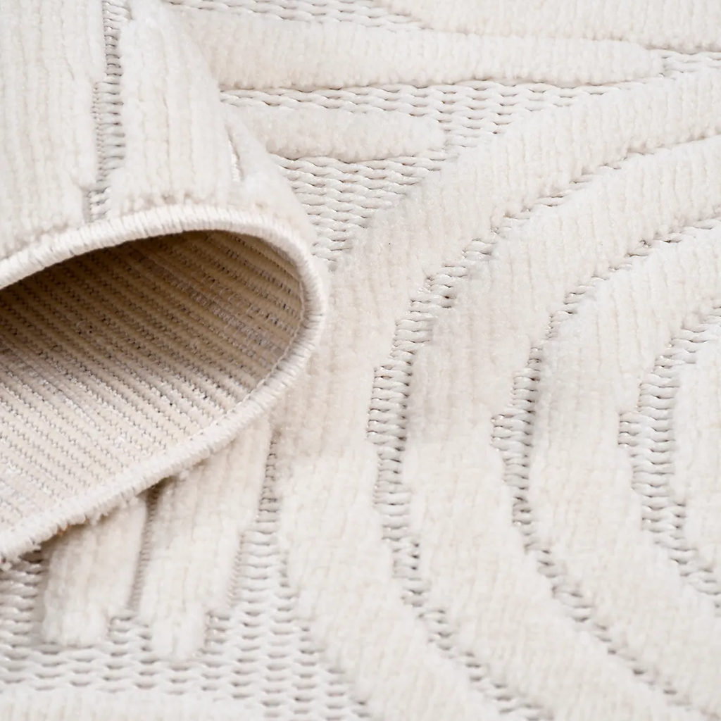 SHARED | Marmaris Cream Geometric Modern Machine Woven Ivory Living R photo 3