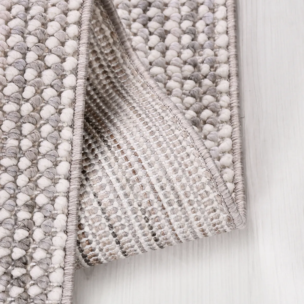 SHARED | Quadrangle Ivory Grey Solid Textured Transitional Modern Mac photo 2