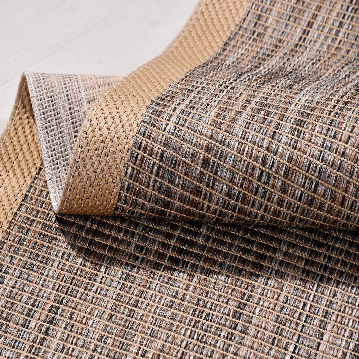 SHARED | Sorbus Modern Striped Machine Woven Tan Brown Grey Cream Liv photo 3