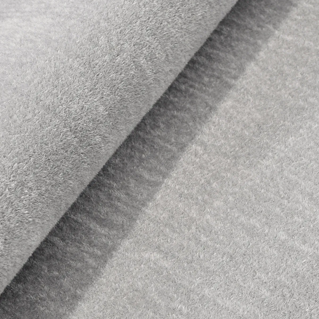 SHARED | Stairwell Light Grey Solid Shaggy Faux Fur Machine Woven Bed photo 2