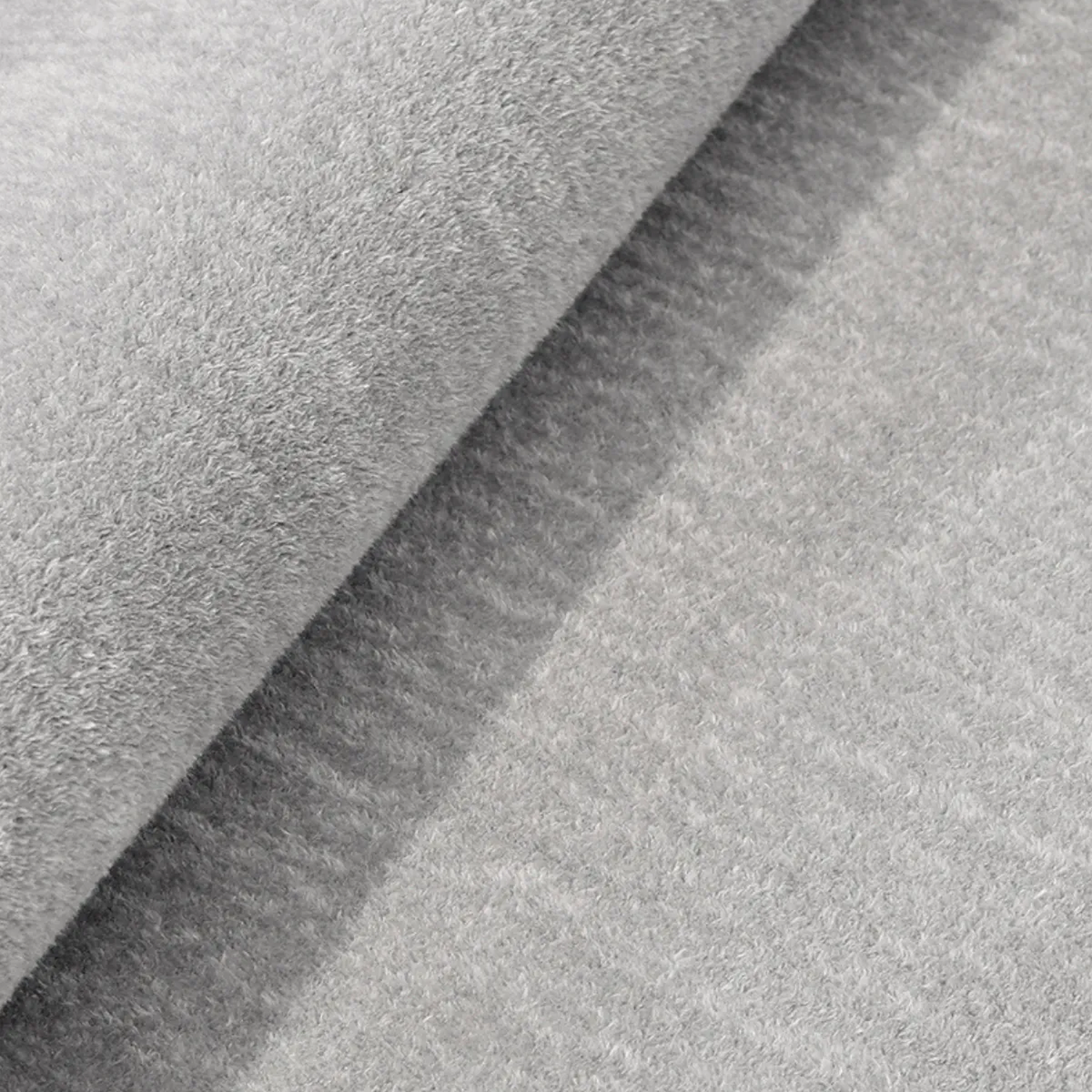 SHARED | Stairwell Light Grey Solid Shaggy Faux Fur Machine Woven Bed photo 2