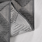 SHARED | Mezzanine Charcoal Grey Cream Chequered Modern Machine Woven photo 2