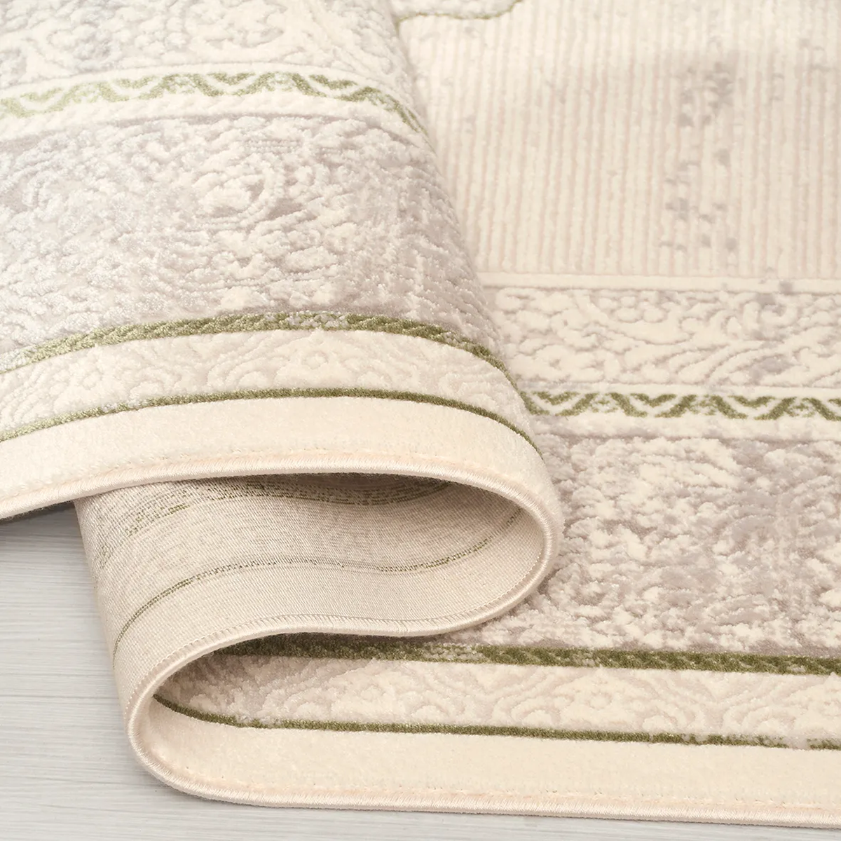 SHARED | Zenith Cream Grey Traditional Damask Machine Woven Living Ro photo 3