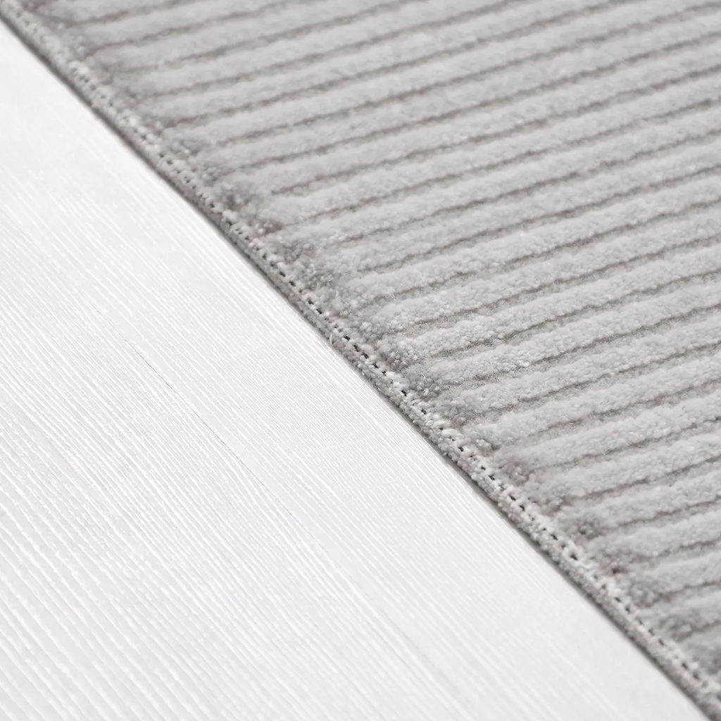 SHARED | Patara Light Grey Modern Striped Machine Woven Living Room B photo 3