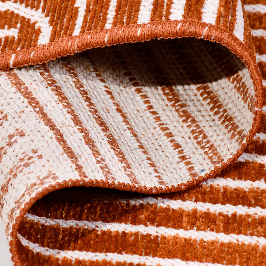 SHARED | Cowslip Terracotta Cream Geometric Mid-Century Modern Machin photo 3