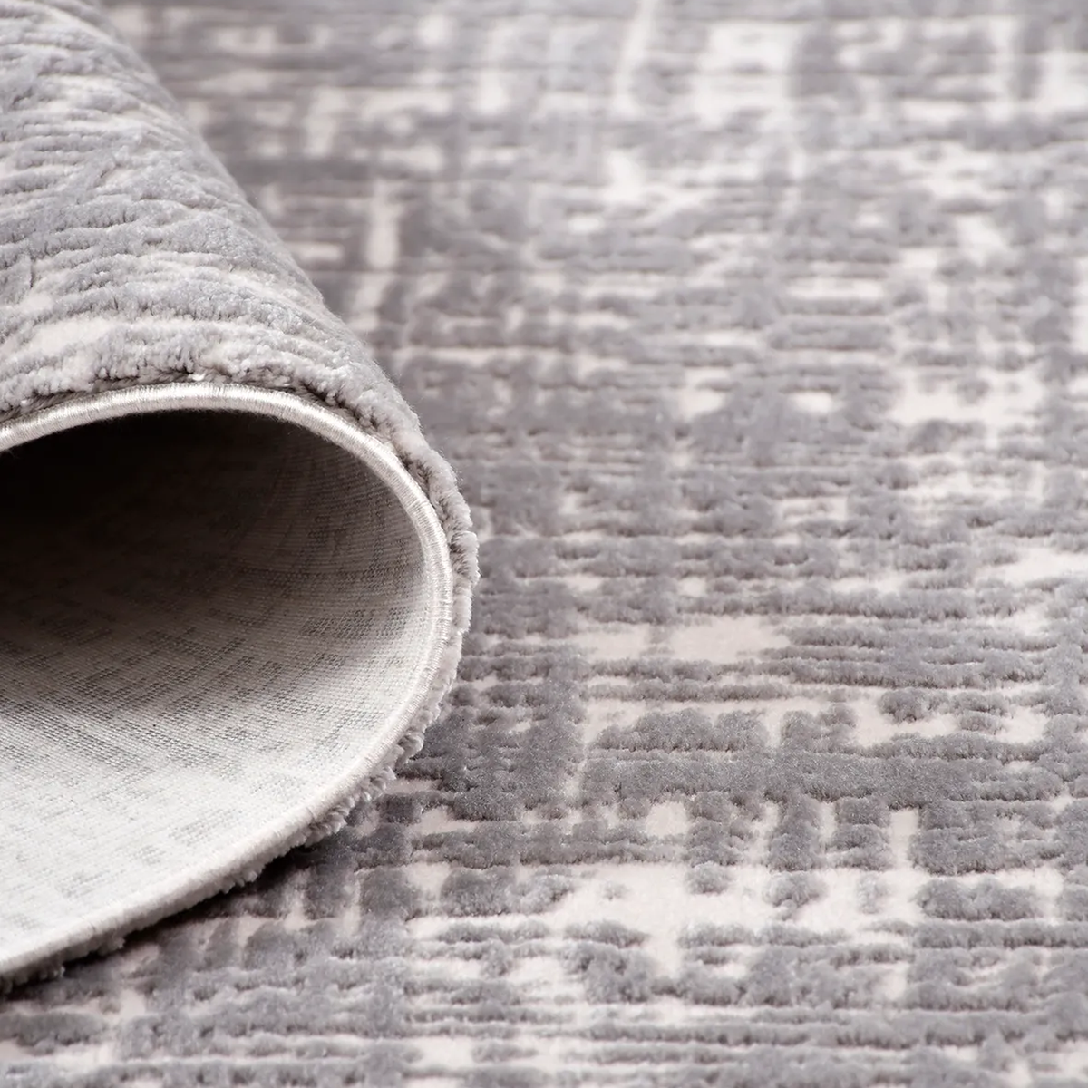 SHARED | Bosphorus Grey Ivory Abstract Modern Machine Woven Living Ro photo 3