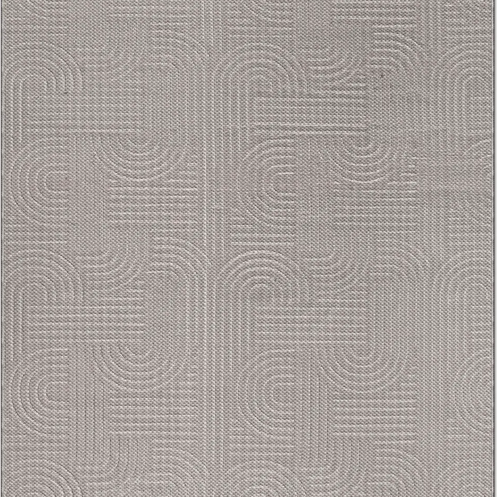 SHARED | Halo Light Grey Modern Geometric Arch Machine Woven Living R photo 3
