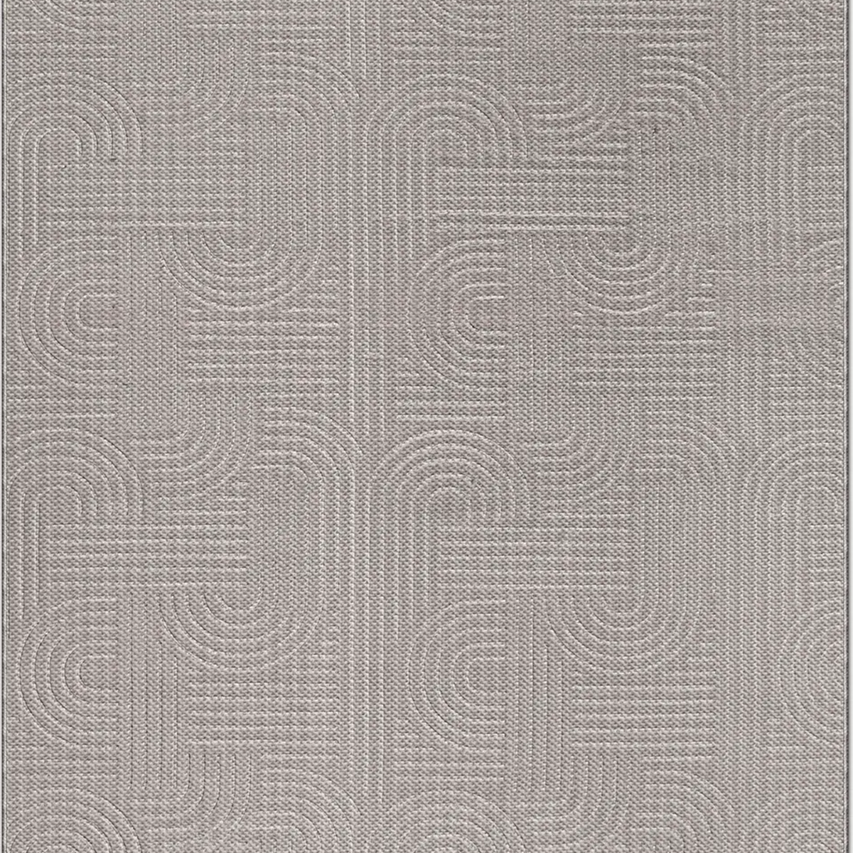 SHARED | Halo Light Grey Modern Geometric Arch Machine Woven Living R photo 3