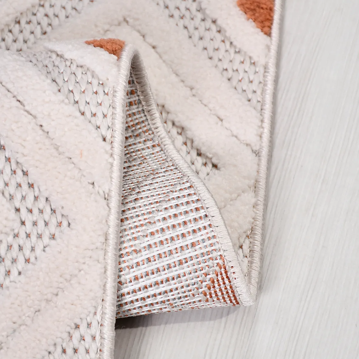 SHARED | Nave Ivory Geometric Diamond Machine Woven Transitional Mode photo 2