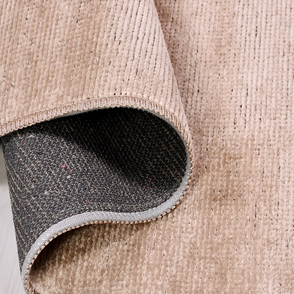 SHARED | Mallow Blush Pink Solid Modern Machine Woven Fringe Living R photo 3