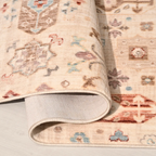 SHARED | Obelisk Cream Multicolor Distressed Persian Style Machine Wo photo 3