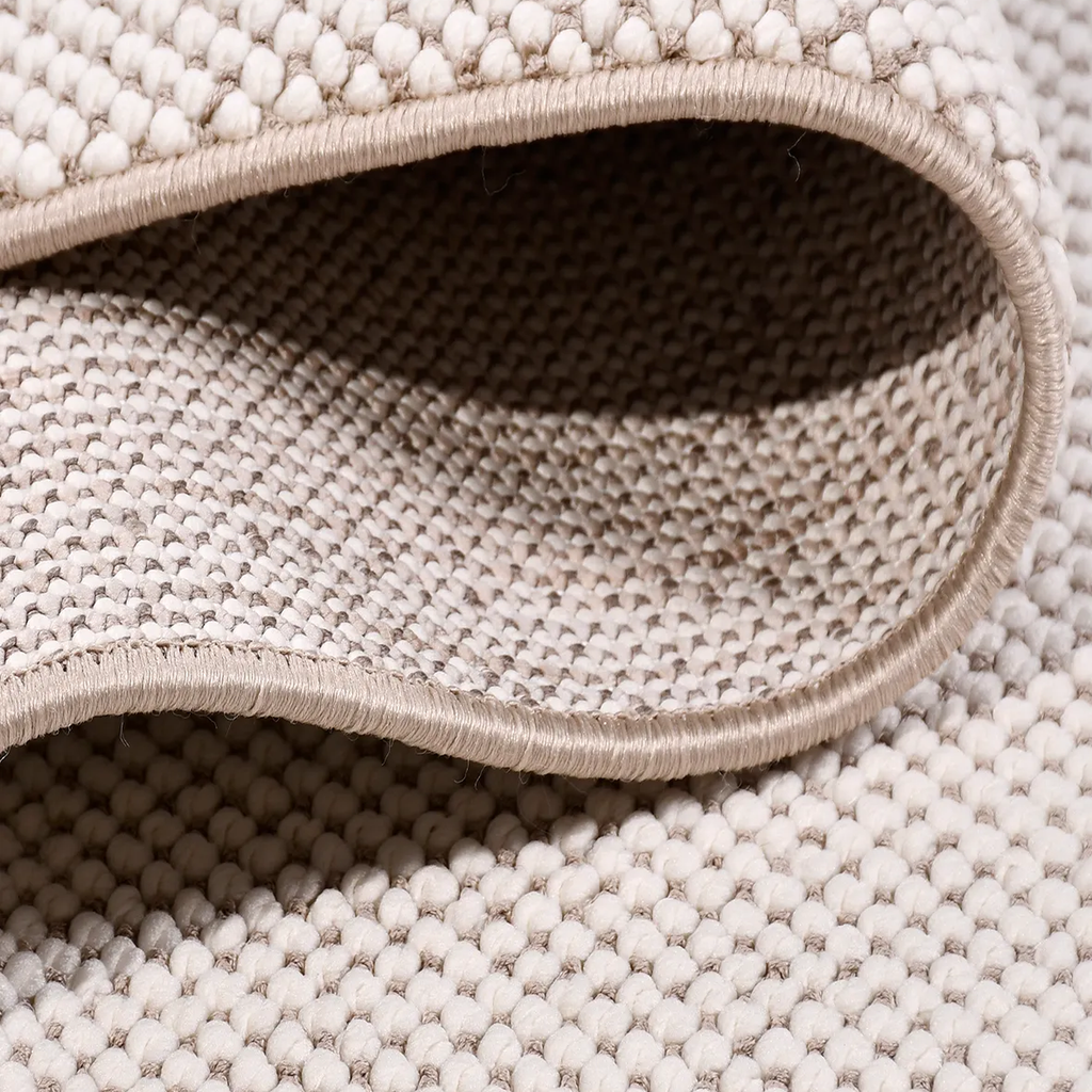 SHARED | Chrysolite Cream Solid Modern Machine Woven Textured Living  photo 3
