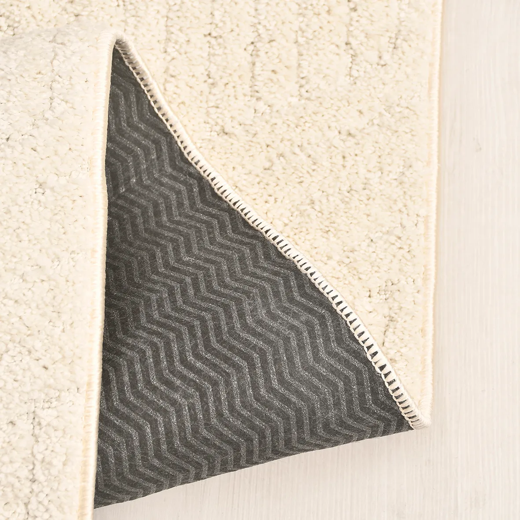 SHARED | Snowmelt Cream Abstract Modern Machine Woven Textured Living photo 3