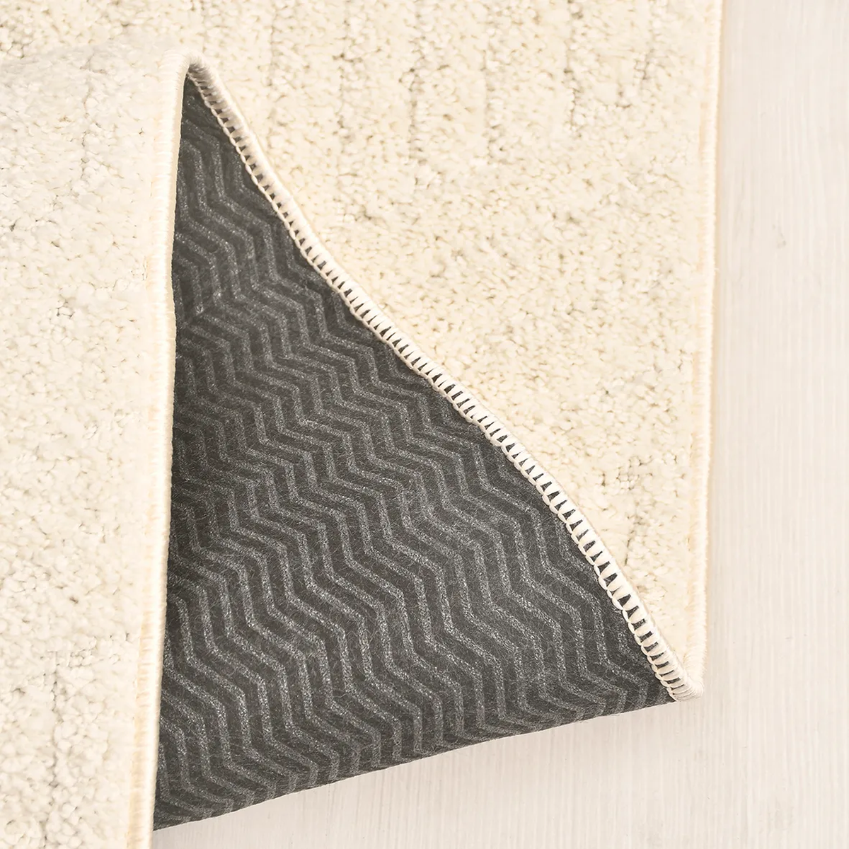 SHARED | Snowmelt Cream Abstract Modern Machine Woven Textured Living photo 3