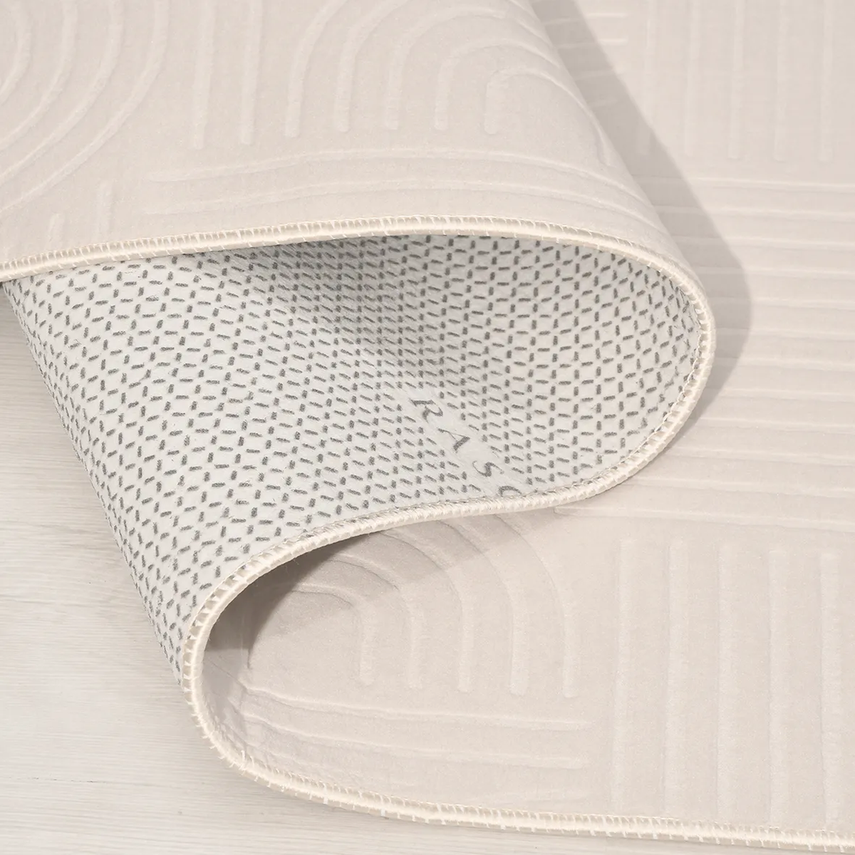 SHARED | Gloaming Cream Modern Geometric Carved Texture Machine Woven photo 3