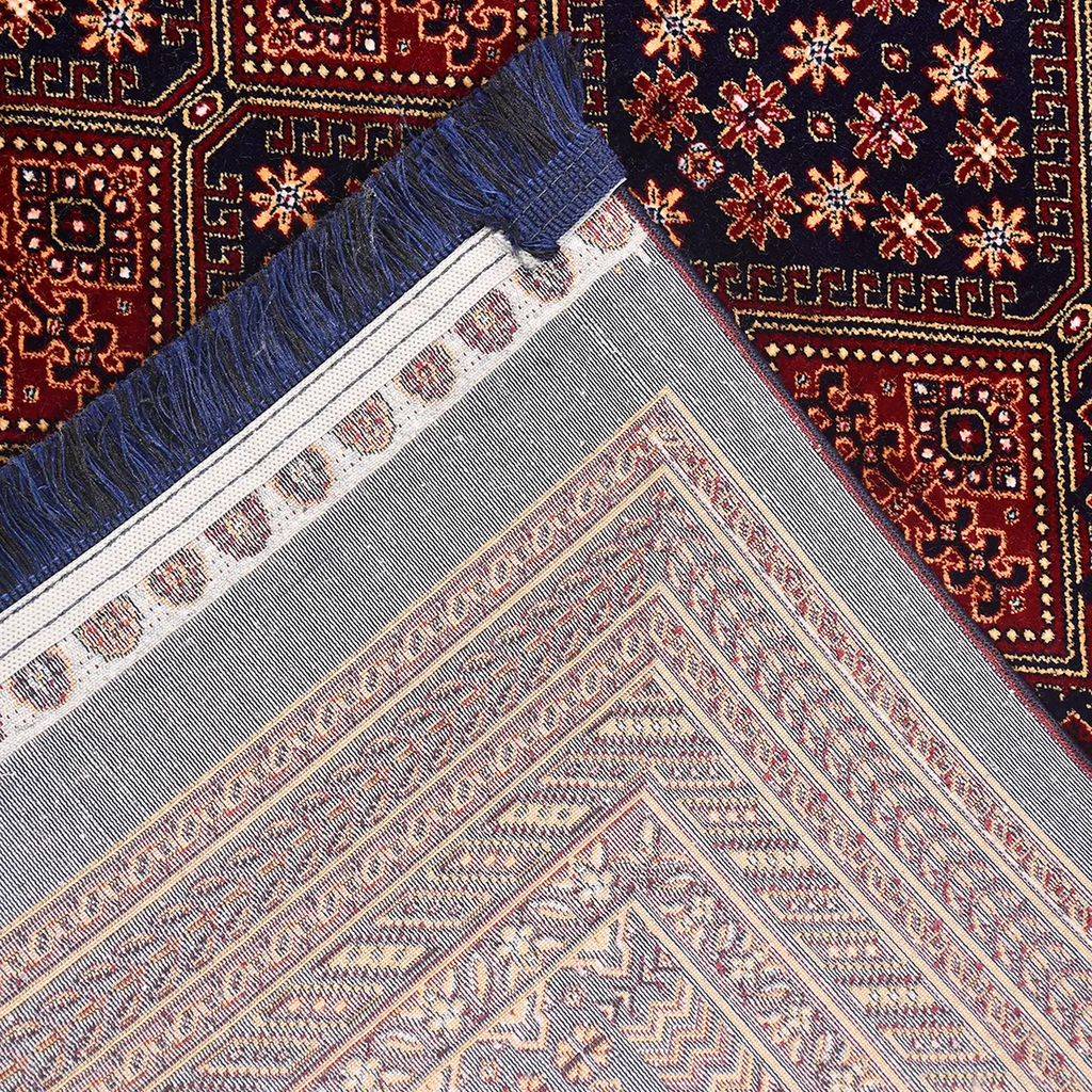 SHARED | Siderite Persian Style Traditional Red Navy Cream Machine Wo photo 3