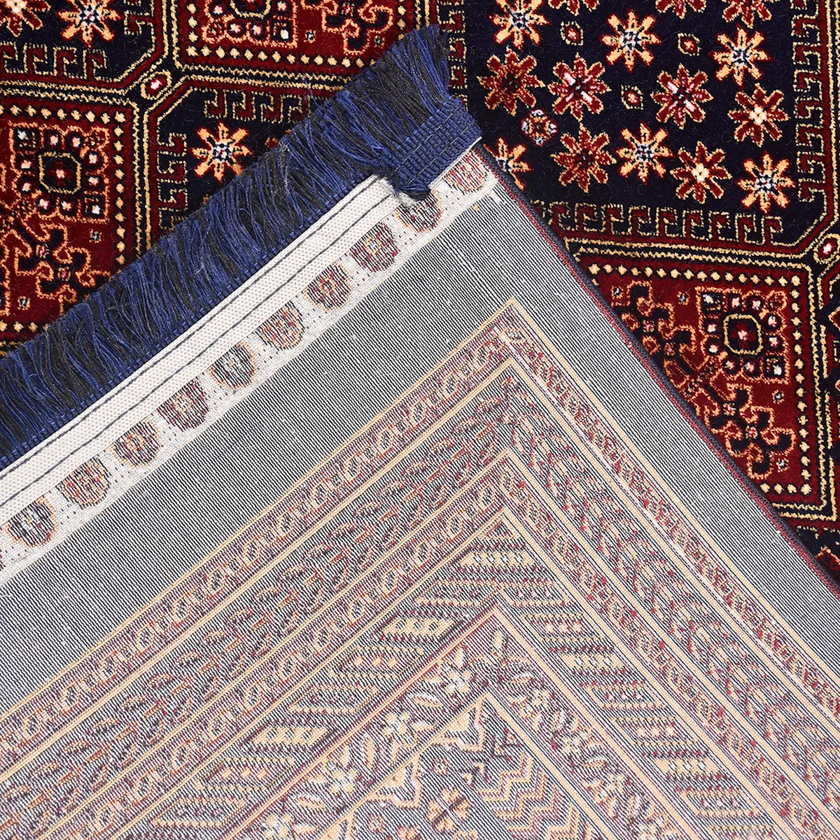 SHARED | Siderite Persian Style Traditional Red Navy Cream Machine Wo photo 3