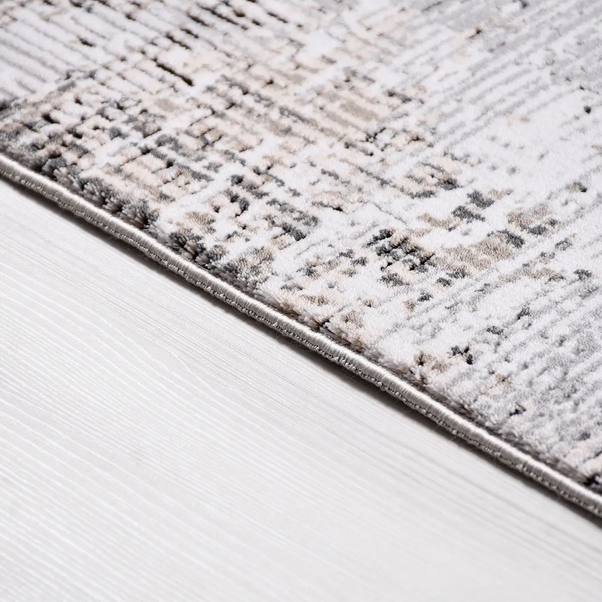 SHARED | Thornfield Grey Cream Abstract Modern Machine Woven Living R photo 3