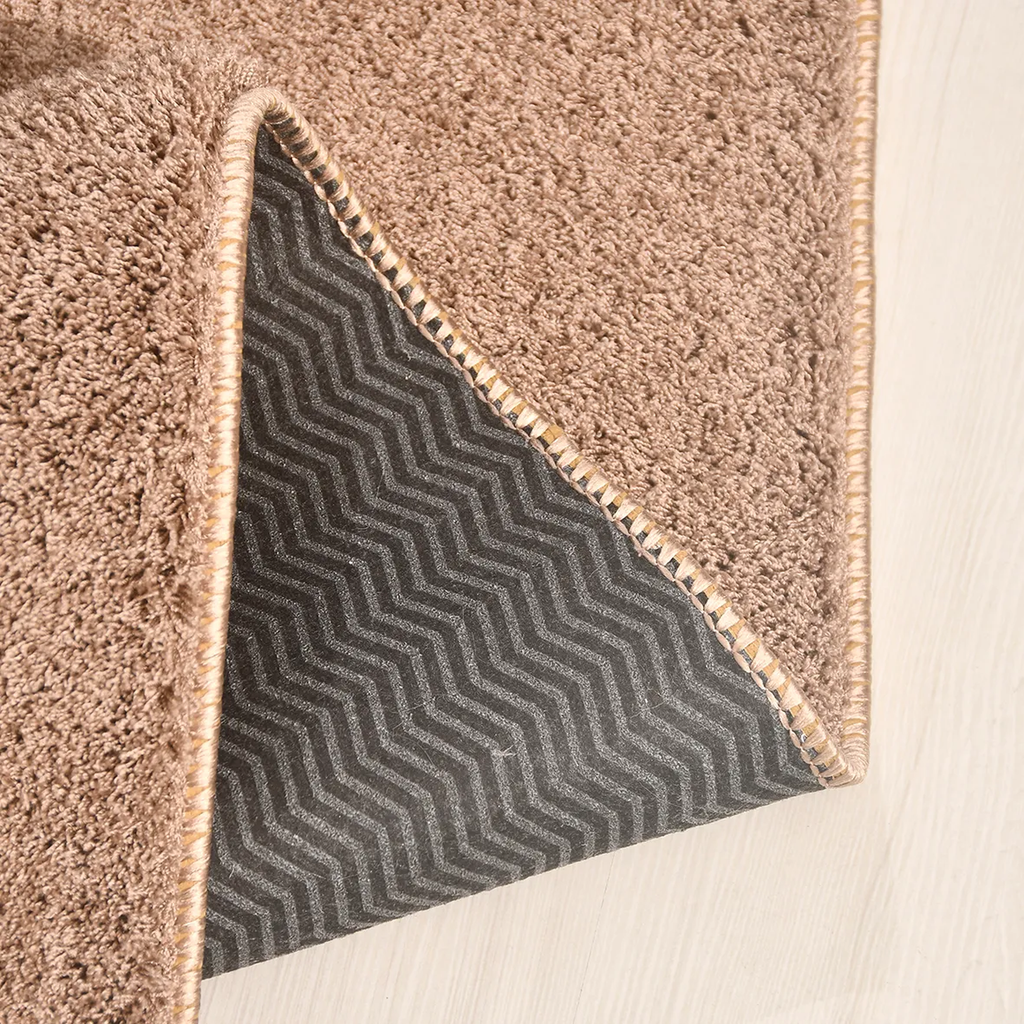 SHARED | Thaw Taupe Solid Modern Plush Machine Woven Living Room Bedr photo 3
