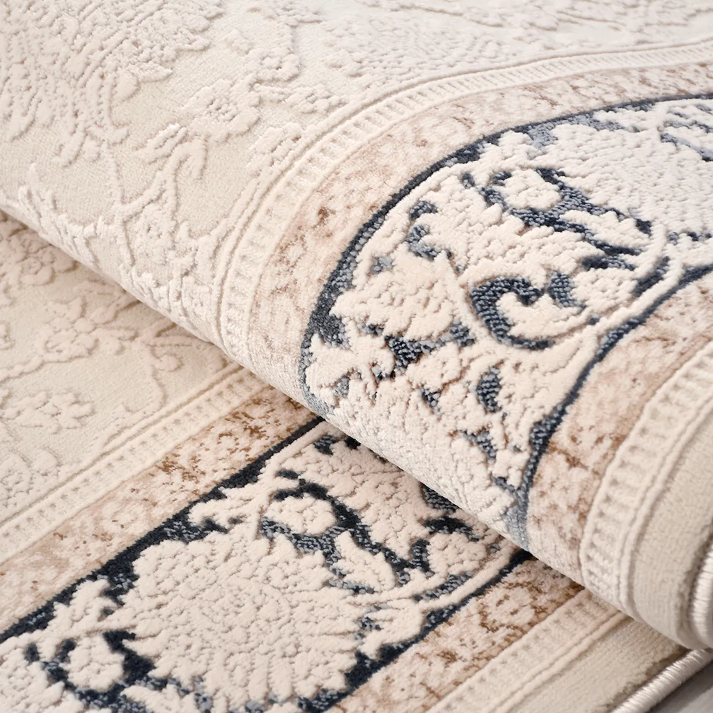 SHARED | Cinnabar Cream Navy Persian Style Traditional Machine Woven  photo 3