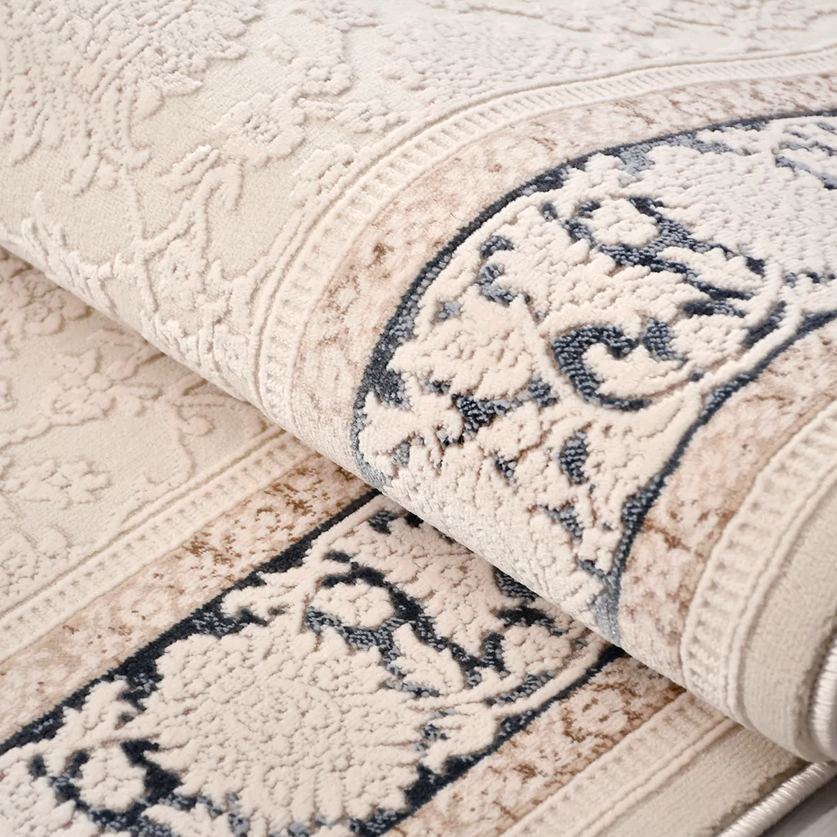 SHARED | Cinnabar Cream Navy Persian Style Traditional Machine Woven  photo 3