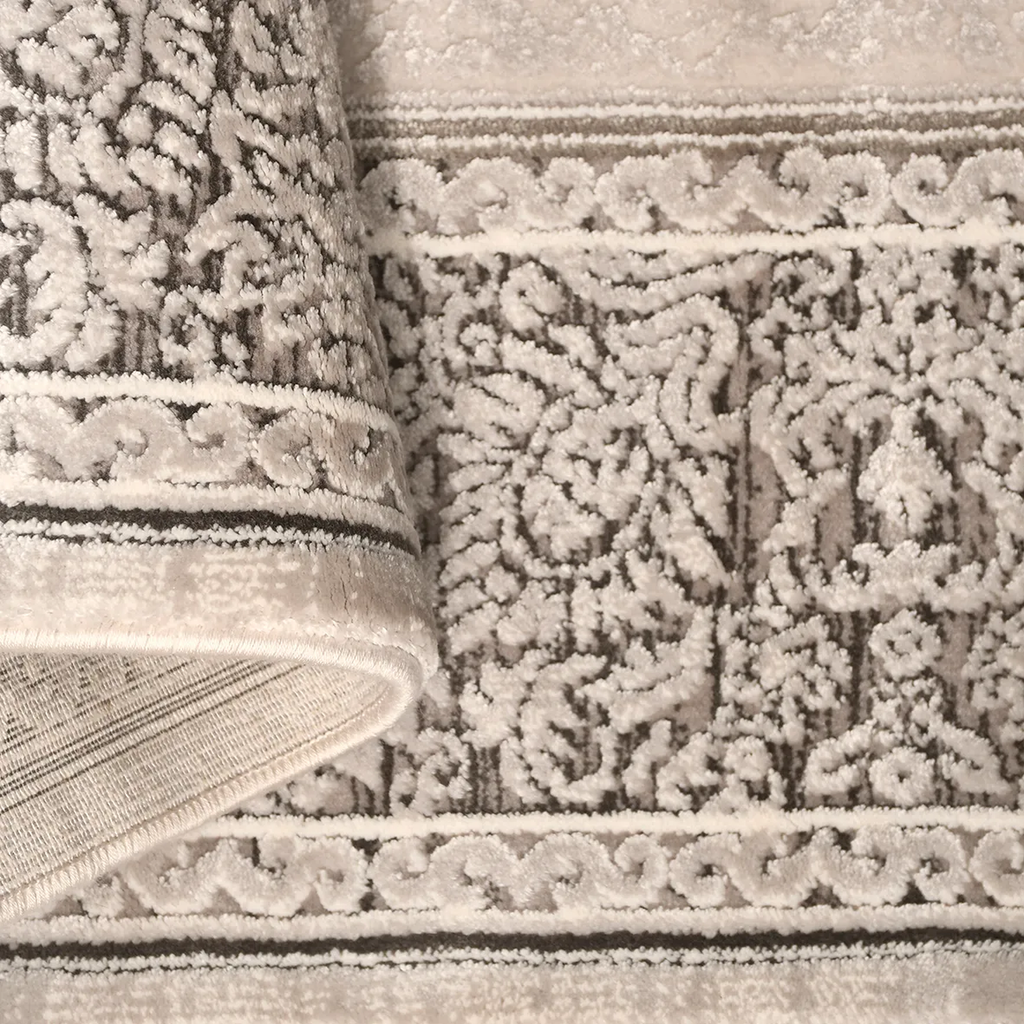 SHARED | Arcade Cream Taupe Brown Persian Style Traditional Machine W photo 3