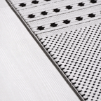SHARED | Strand Grey White Black Patchwork Geometric Modern Machine W photo 3