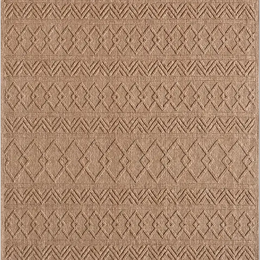 SHARED | Yewfield Tan Geometric Textured Machine Woven Transitional L photo 3