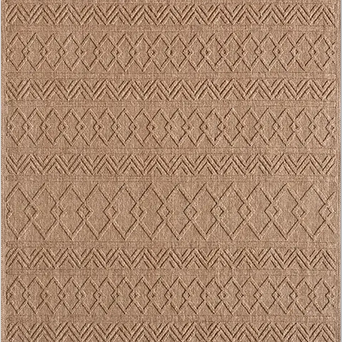 SHARED | Yewfield Tan Geometric Textured Machine Woven Transitional L photo 3