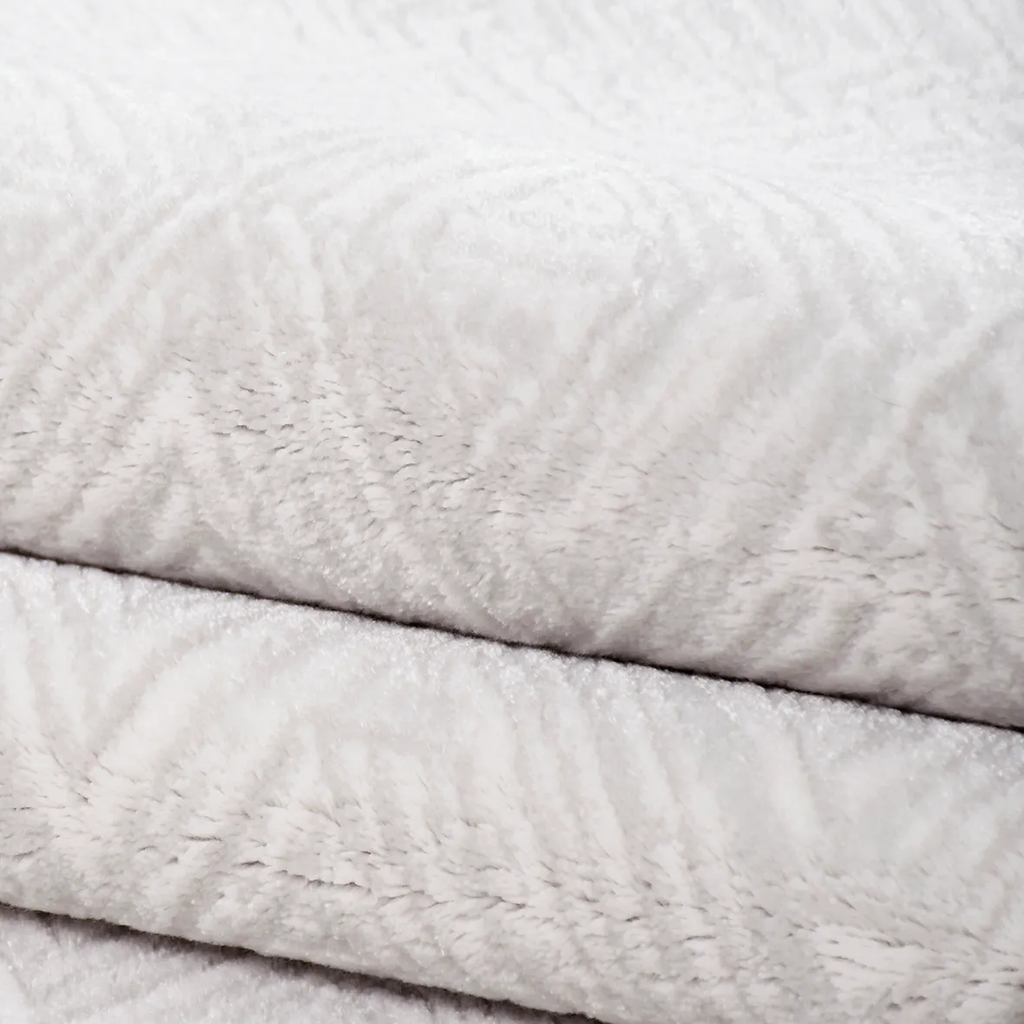 SHARED | Shimmer Cream Modern Geometric Machine Woven Living Room Bed photo 3