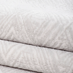 SHARED | Shimmer Cream Modern Geometric Machine Woven Living Room Bed photo 3