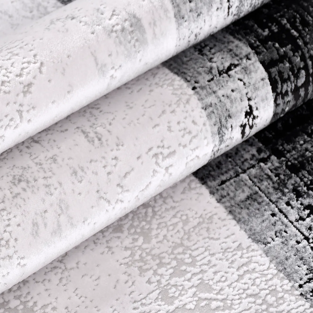 SHARED | Spinney Cream Black Grey Abstract Modern Machine Woven Livin photo 3