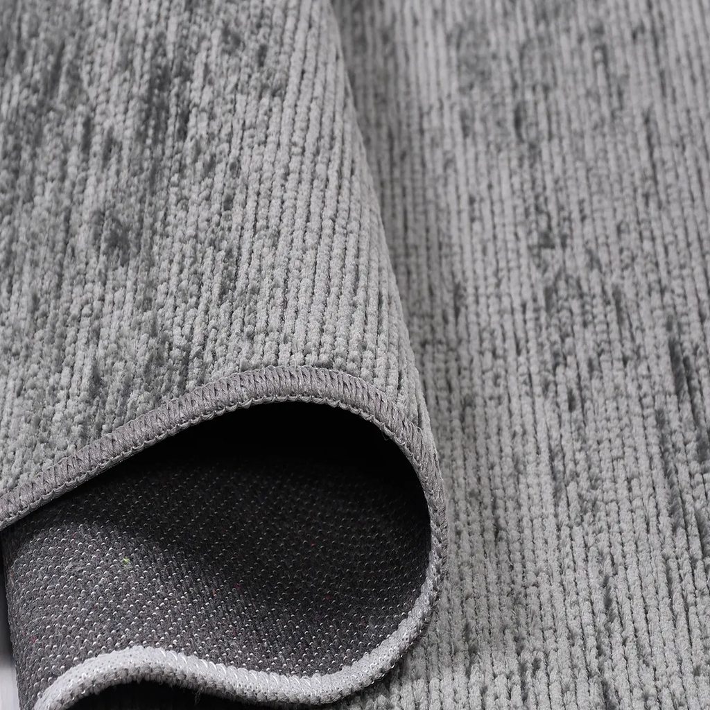 SHARED | Mimosa Charcoal Grey Solid Modern Machine Woven Living Room  photo 3
