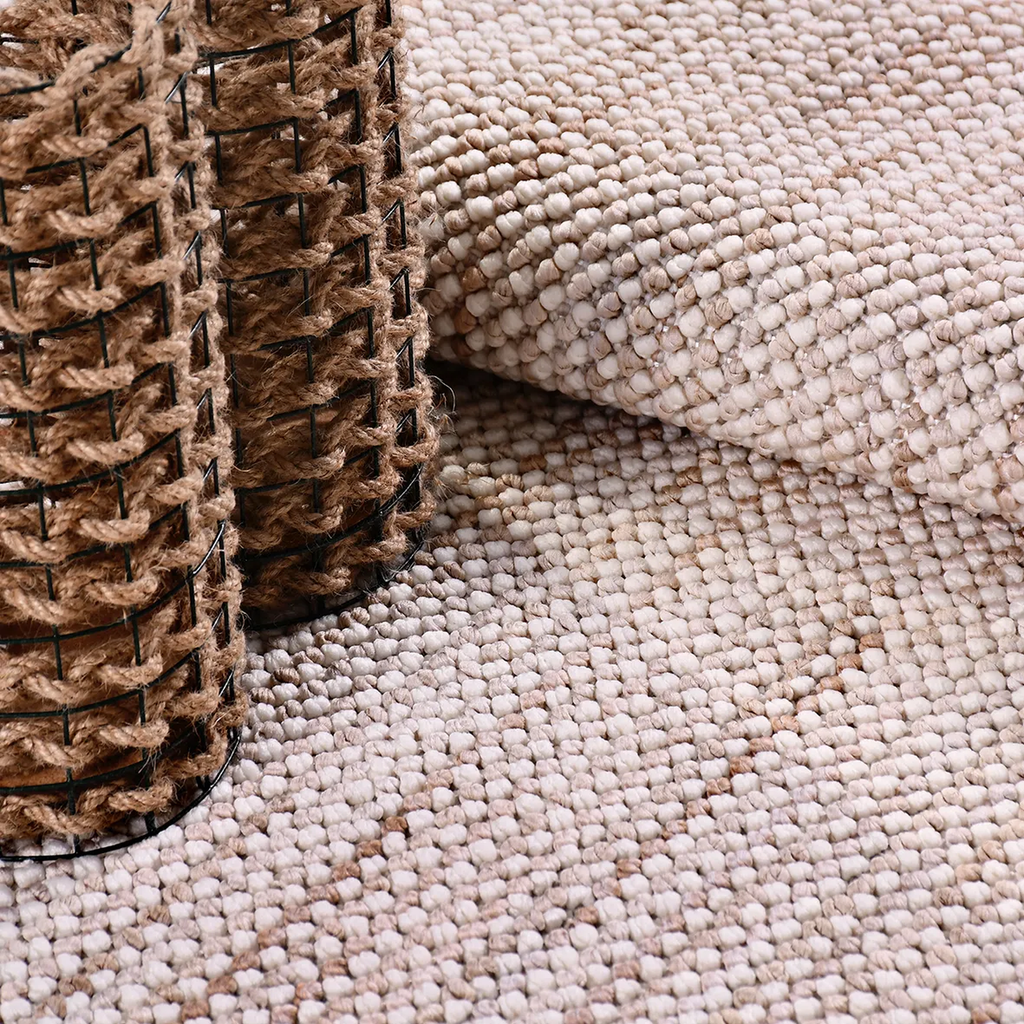 SHARED | Promenade Blush Beige Solid Textured Modern Machine Woven Li photo 3