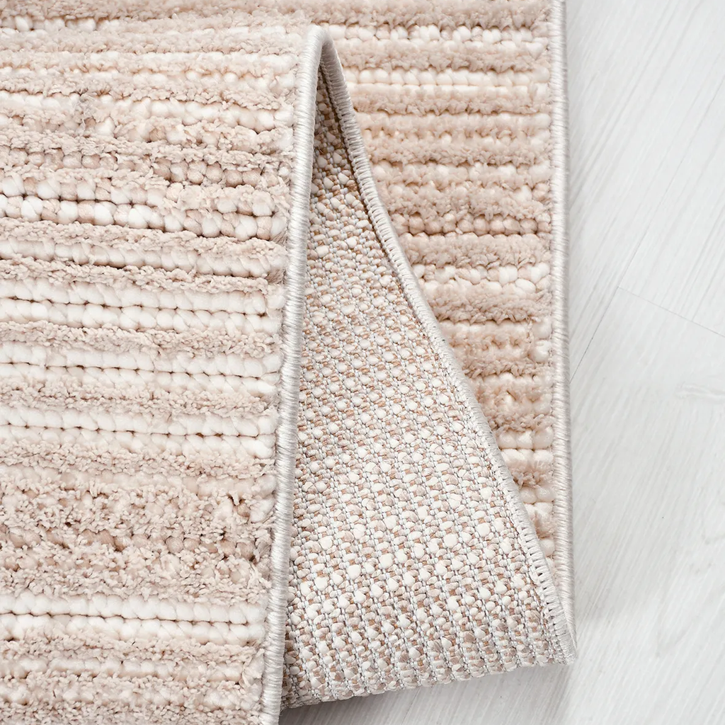 SHARED | Lumen Beige Striped Transitional Modern Machine Woven Living photo 2