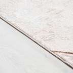 SHARED | Leigh Cream Copper Geometric Diamond Modern Machine Woven Li photo 3