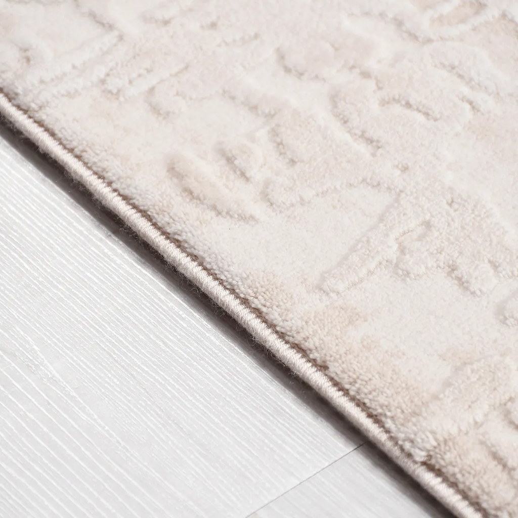 SHARED | Phaselis Cream Beige Abstract Modern Machine Woven Living Ro photo 3