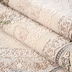 SHARED | Coral Cream Beige Persian Style Traditional Medallion Machin photo 3