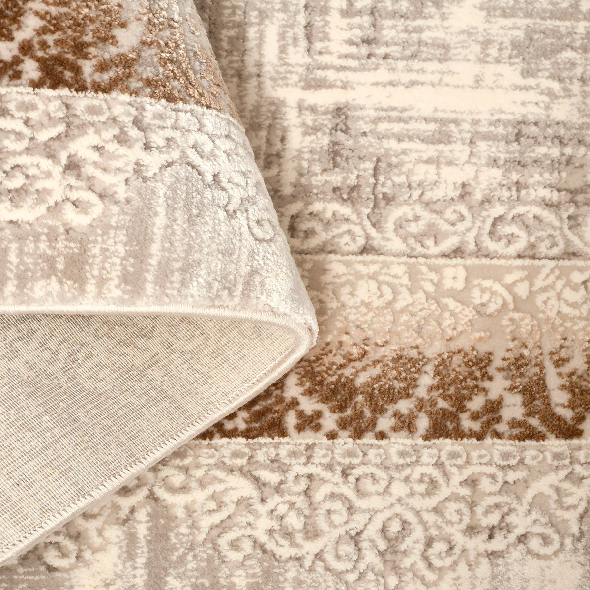 SHARED | Bellcote Patchwork Transitional Modern Cream Grey Copper Liv photo 3
