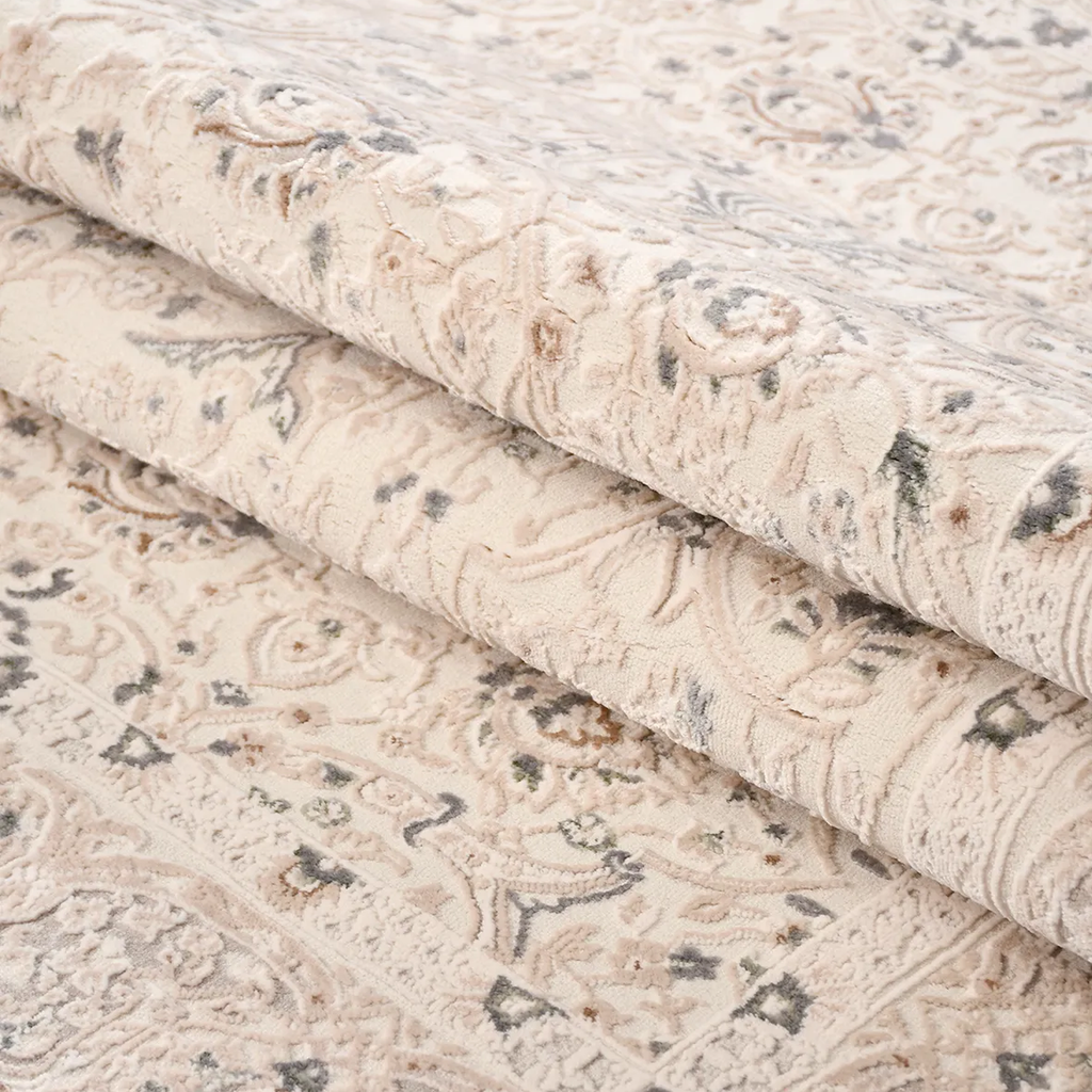 SHARED | Dolomite Persian Style Floral Cream Beige Grey Traditional M photo 3