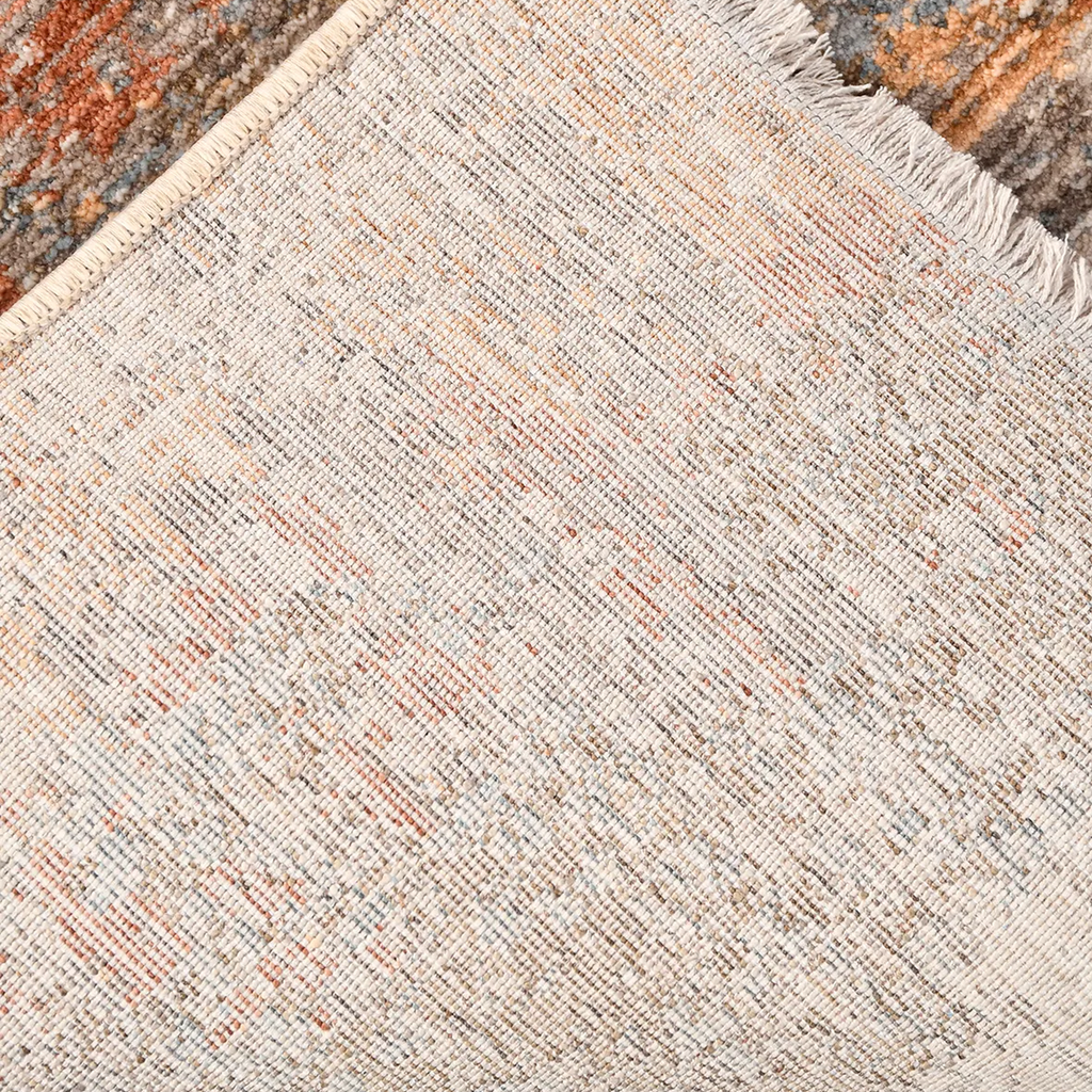 SHARED | Valerian Terracotta Cream Abstract Modern Machine Woven Livi photo 3