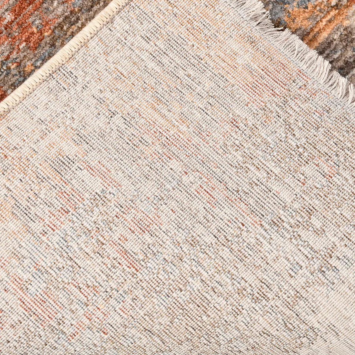 SHARED | Valerian Terracotta Cream Abstract Modern Machine Woven Livi photo 3