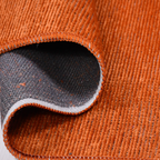 SHARED | Lupin Burnt Orange Solid Modern Machine Woven Fringed Living photo 3