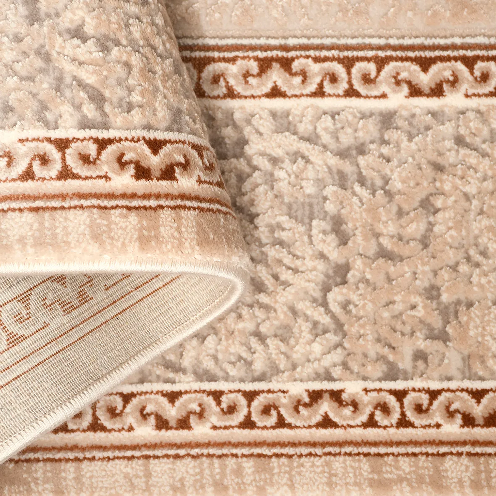 SHARED | Armory Traditional Damask Scrollwork Cream Beige Rust Machin photo 3