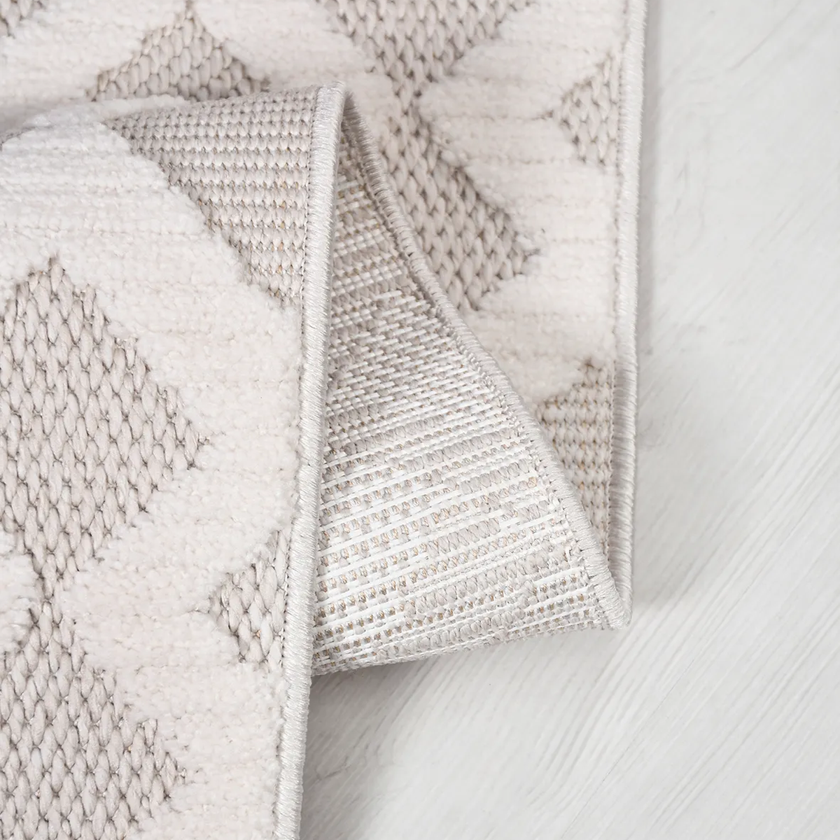 SHARED | Loggia Ivory Cream Geometric Diamond Transitional Modern Mac photo 2