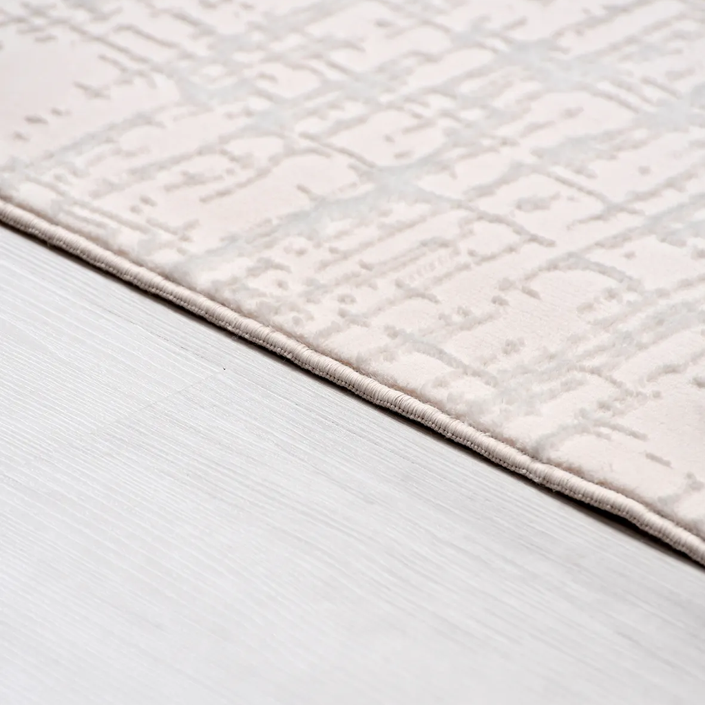 SHARED | Swale Cream Abstract Modern Machine Woven Ivory Living Room  photo 3