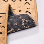 SHARED | Ivywood Camel Black Abstract Boho Tribal Style Machine Woven photo 3