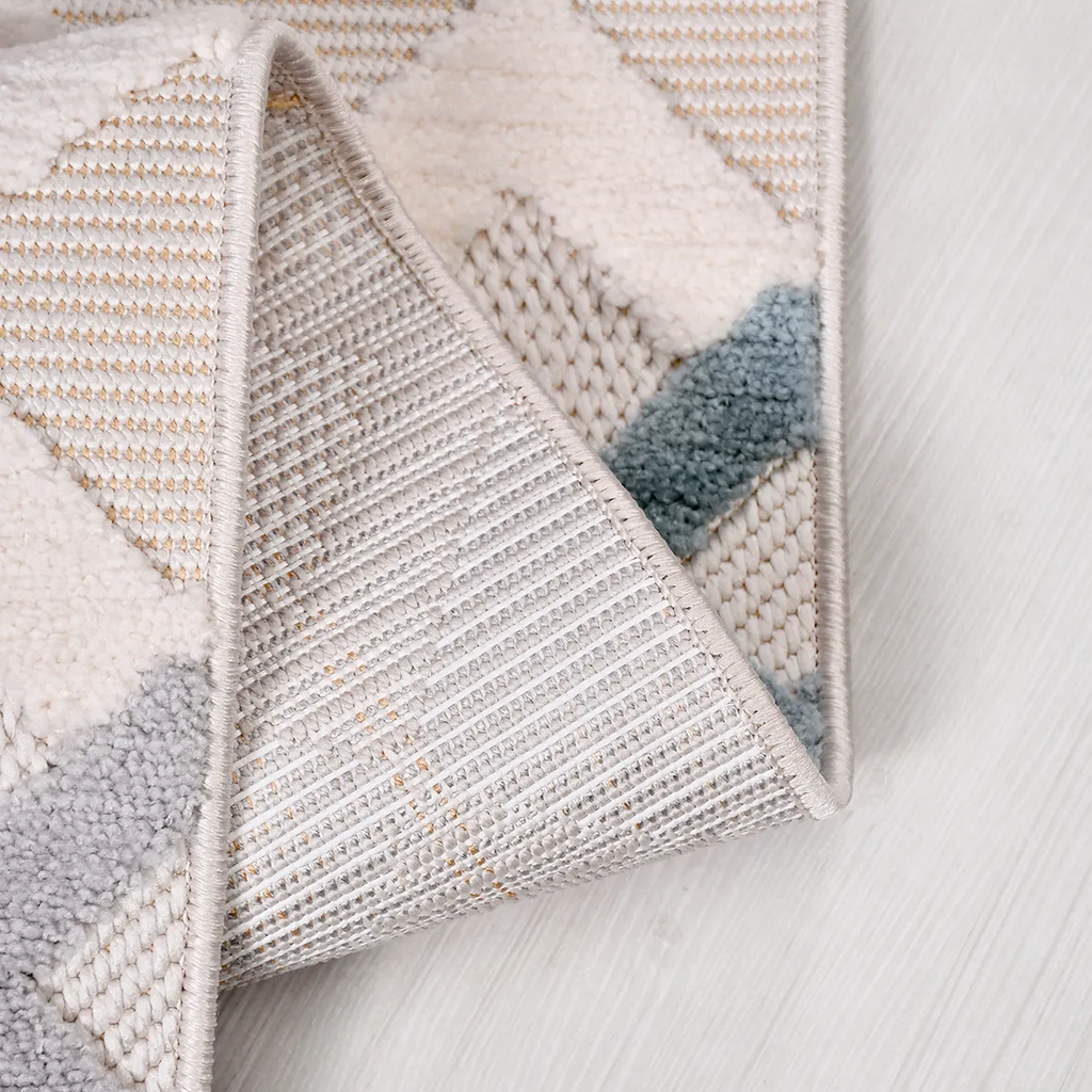 SHARED | Lodge Cream Boho Geometric Diamond Machine Woven Living Room photo 2